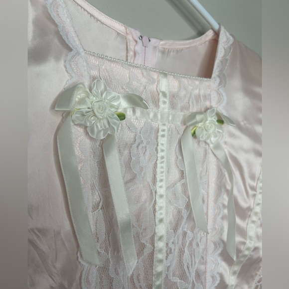 Vintage Gunne Sax x Jessica McClintock Drop Waist 80’s Lace Long Sleeve Dress 10 - Picture 10 of 13